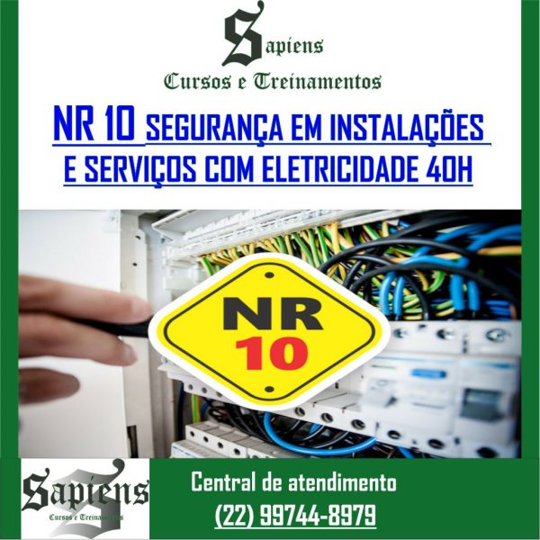 Nr 10 SeguranÇa Em InstalaÇÕes E ServiÇos Com Eletricidade 40h Sapiens Treinamentos 6140